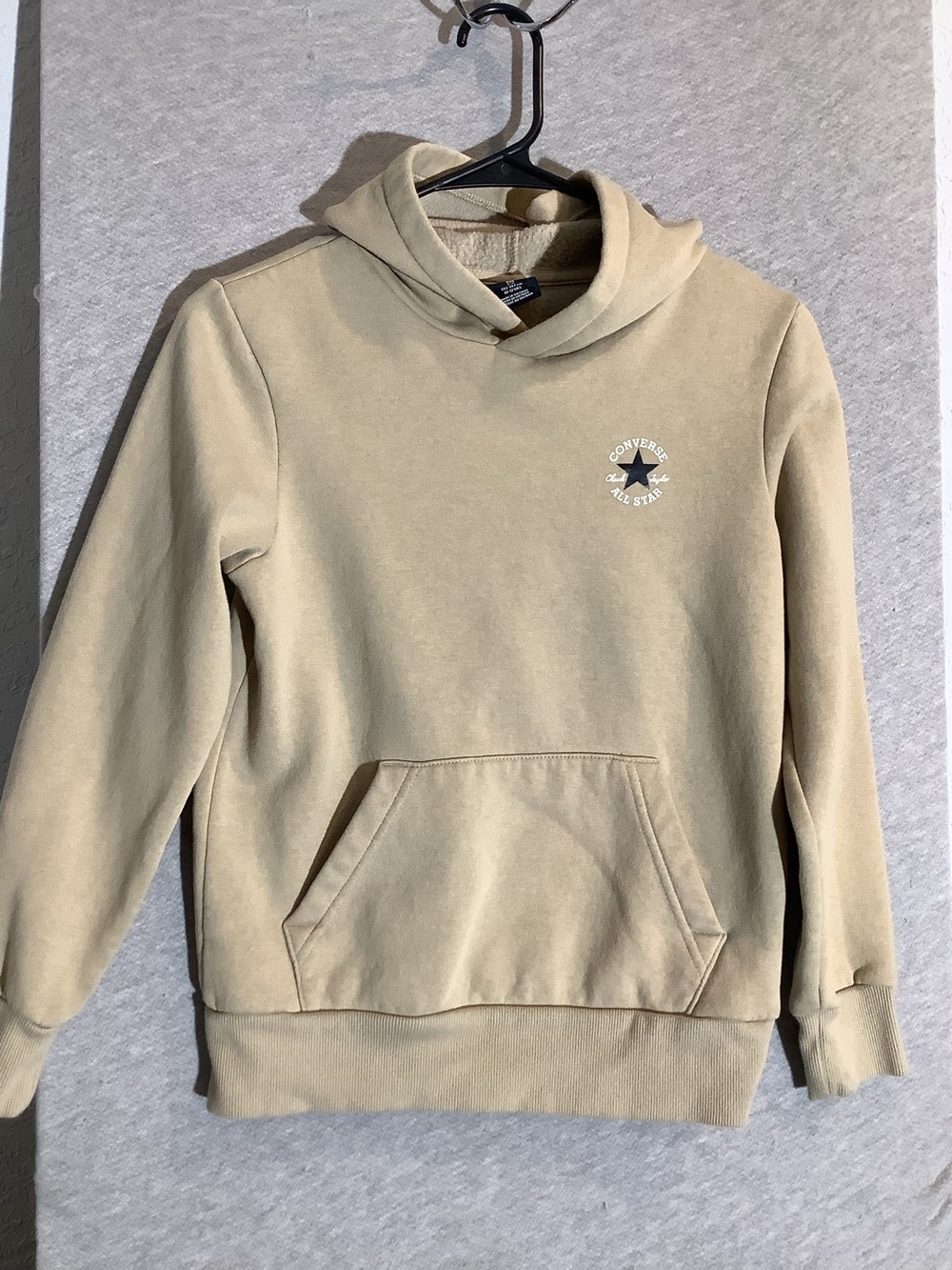 Converse All Star Kids Hooded Pullover Sweatshirt - Beige